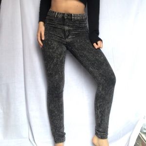 High Waisted Jeans Acid Wash highwaisted Black